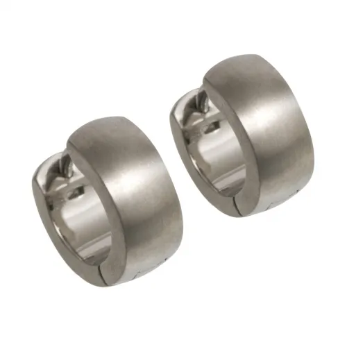 D-Shape Titanium Natural Cuff Hoop Earrings